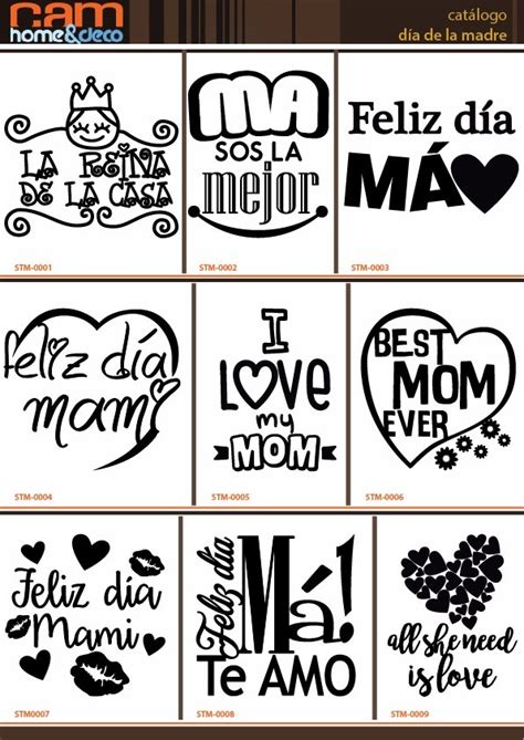 Dia De La Madre Calcos Sticker Vinilo Decorativo Frasco Vaso D NQ NP