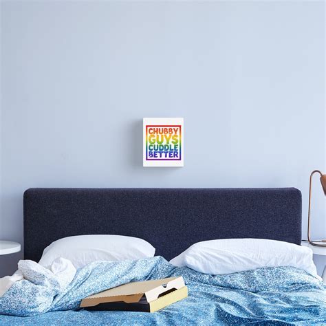 Chubby Guys Cuddle Better LGBT Gay Bear Pride Canvas Print By Sleazoid Redbubble