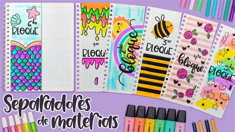 Ideas Para Portadas O Separadores Para Cuaderno En 20