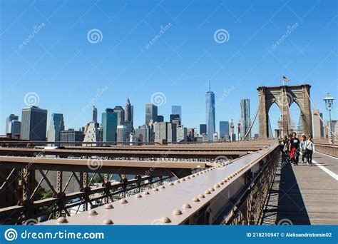 Puente De Brooklyn En Nueva York El Gran Puente Famoso Imagen De Archivo Imagen De Acero