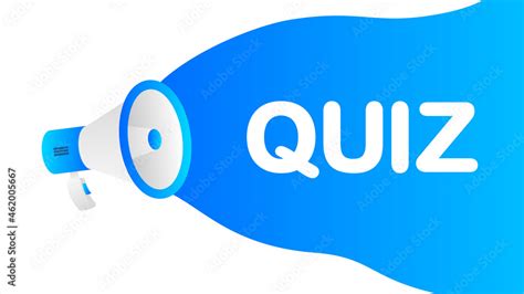 Quiz Banner Template Marketing Flyer With Megaphone Template For