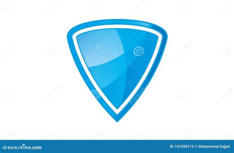 Blue Creative Shield Logo Icon Free Vector Stock Vector Illustration