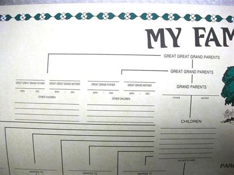 family tree chart genealogy etsy family tree chart family tree