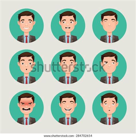 Emotions Faces Vector Characters Stock Vector (Royalty Free) 284702654 | Shutterstock