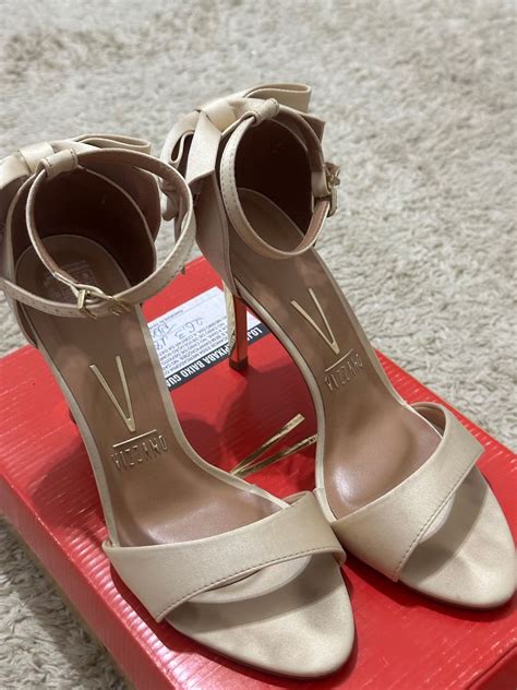Salto Laço Nude rose Sandália Feminina Vizzano Usado enjoei