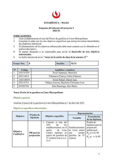 Proyecto Nota Estadistica Estad Stica Ma Esquema Del