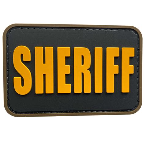 Uuken 3x2 Inches Small Pvc Rubber County Deputy Sheriff Department Dep