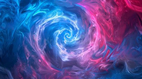 A Burst Of Electric Blue And Hot Pink Swirls Form A Dynamic And Bold