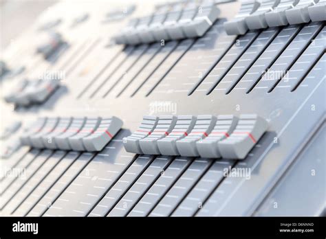 Berlin Germany Sliders On A Mixing Console Stock Photo Alamy