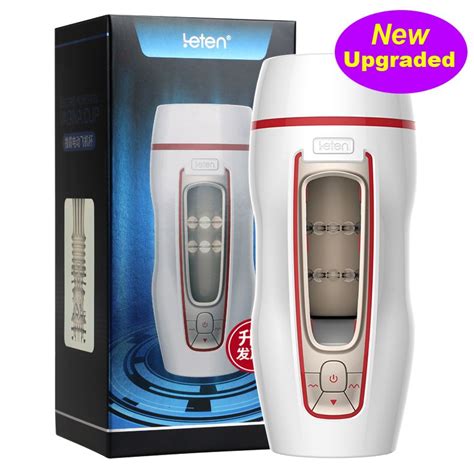 Leten Automatic Electric Piston Male Masturbator 4D Simulation Vagina 7 Thrusting Smart Voice