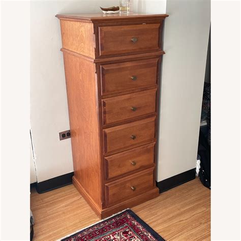 Vintage Tall Wood Dresser Lingerie Chest AptDeco