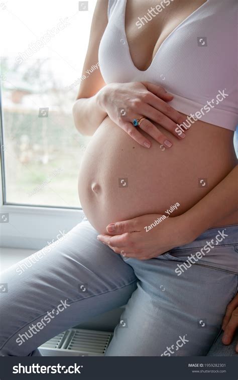 Hands Touching Naked Pregnant Female Belly Stock Photo Shutterstock