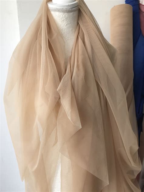 Nude Tanned Skin Colour Stretch Tulle Lycra Mesh Cm Bodikian Textiles