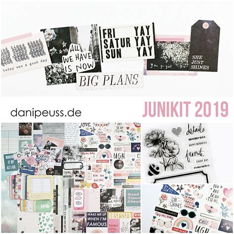 Scrapbooking Papier Sticker Deko Materialpaket Das Juni Kit F R