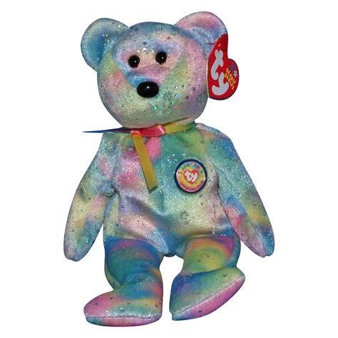 Ty Beanie Baby: Clubby 6 the Rainbow Bear BBOC | Stuffed Animal | MWMT