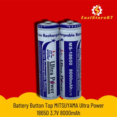 Batu Baterai Battery Button Top MITSUYAMA Ultra Power 18650 3 7V