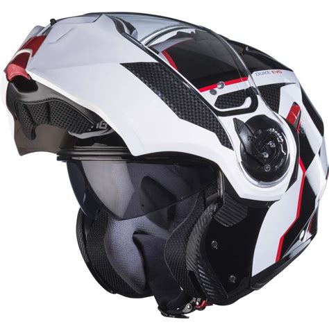 Casco Moto Modulare Omologato P J Caberg Duke Evo Move Nero Bianco