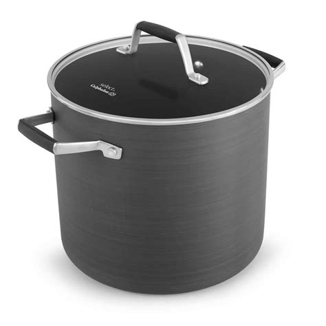 Calphalon 8 Qt. Select Hard Anodized Nonstick Stock Pot with Cover-1961886 - The Home Depot