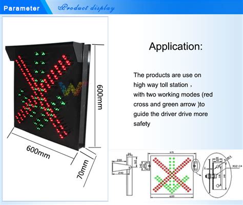 Mm Toll Station Red Cross Green Arrow Led Traffic Signal Light