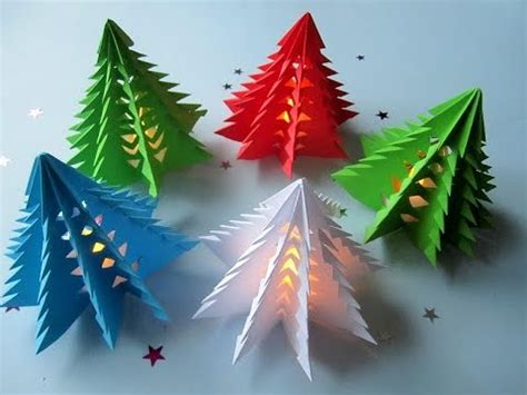 3D Weihnachtsbaum selber basteln / DIY Papier - YouTube