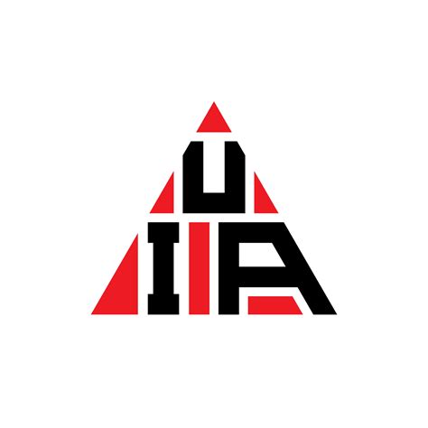 UIA triangle letter logo design with triangle shape. UIA triangle logo