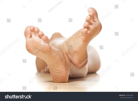 Naked Woman Lying On Floor Focus Stock Photo Shutterstock