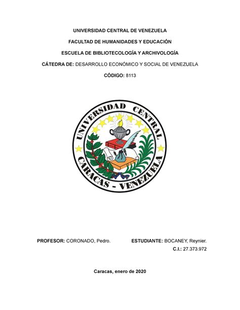 Pobreza en Venezuela - Trabajo - UNIVERSIDAD CENTRAL DE VENEZUELA