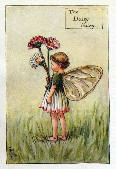 Daisy Flower Fairy Vintage Print Cicely Mary Barker The Flower Fairy