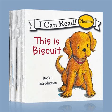 12 Books/Set Biscuit Series I Can Read Phonics Words Learning English