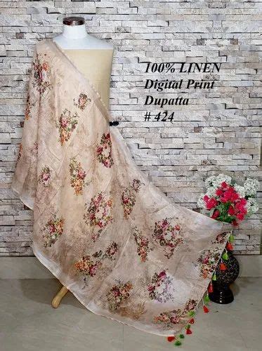 Linen Digital Print Dupatta At Rs Piece Linen Dupatta In