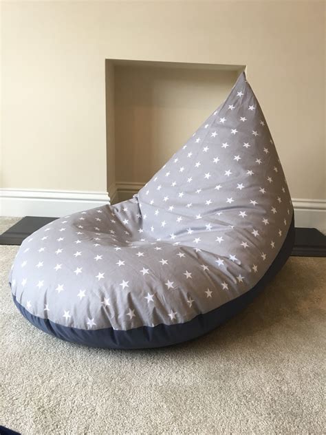 Large Star Grey Beanbag Bean Bag Gaming Reading Chair Made To Etsy Uk