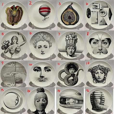 Тарелки Fornasetti Art beauty Face SKULL Custom los platos для ...