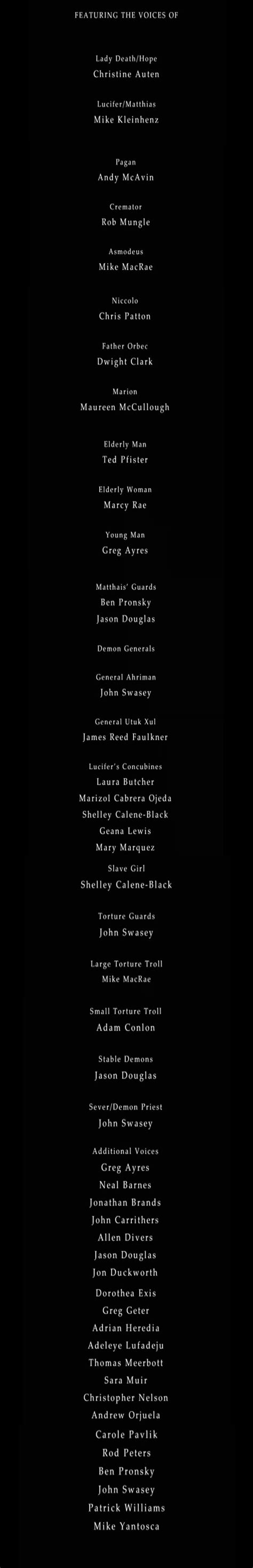 Lady Death (2004 Movie) Voice Actors - Behind The Voice Actors