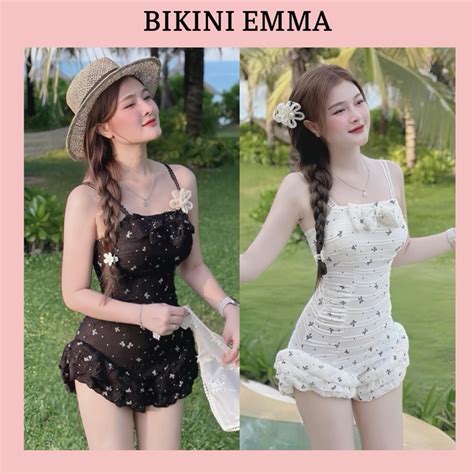 Emma Bikini Jumpsuit บกนดไซนปกปด พรอมแผนโฟม Shopee Thailand