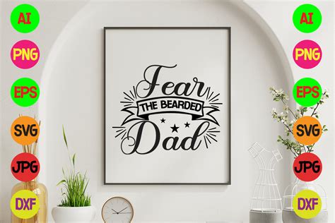 Fear The Bearded Dad Svg Graphic By Jpstock · Creative Fabrica