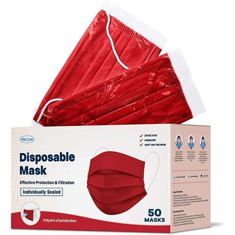 Wecare Disposable Face Mask 3 Ply With Ear Loop 50 Individually