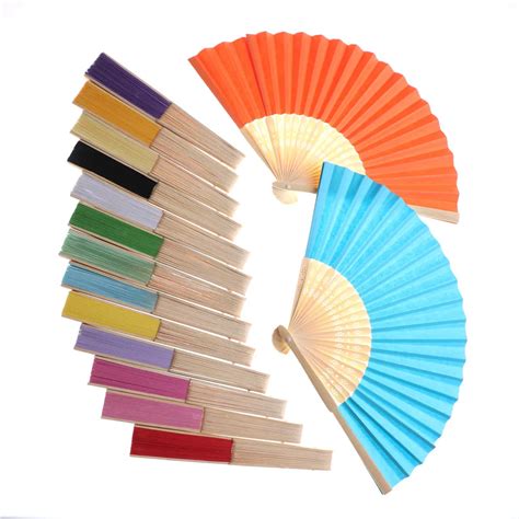 Chinese Hand Paper Fans Pocket Folding Chinese Fans Folding Bamboo Fan