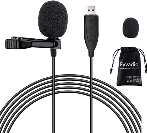 Micr Fono Usb Gyvazla Omnidireccional Condensador Lavalier Clip On Mic