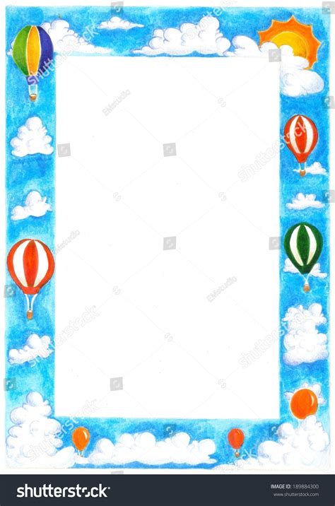 Hot Air Balloon Border Clip Art