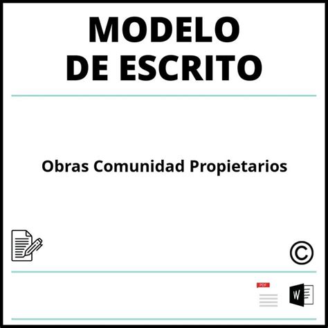 Modelo Escrito Para Comunidad De Propietarios