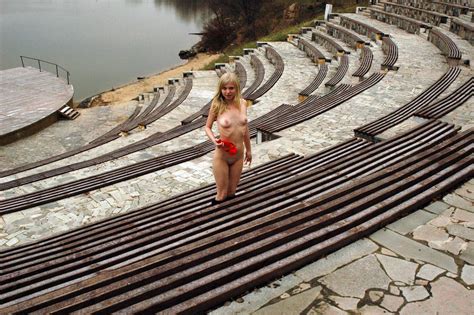 Teen Blonde Removes Red Panties By The River Russian Sexy Girls