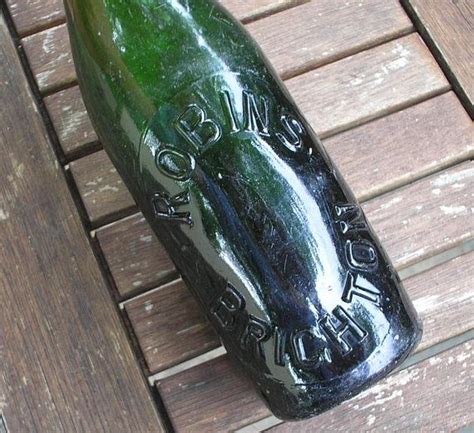 Antique Green Beer Bottle Victorian Robins Brighton Beer Etsy