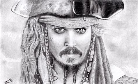 Как нарисовать джека воробья карандашом поэтапно