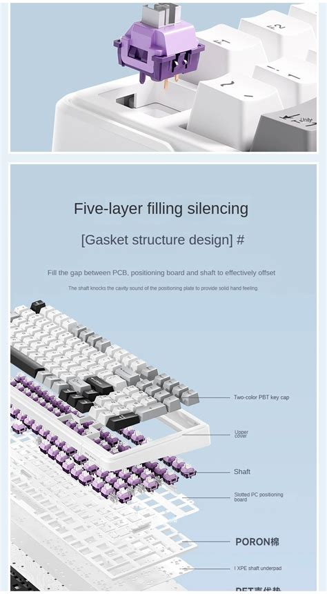Aula F Customized Rgb Mechanical Keyboard Gasket Structure Full Key Hot Swap Wireless Three