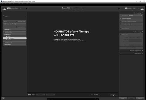 Photo Mechanic To Lightroom Import Window Blank Adobe Community