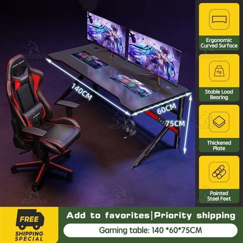 Vovova Gaming Table 100120140cm Computer Set Desk Gaming Desk Table