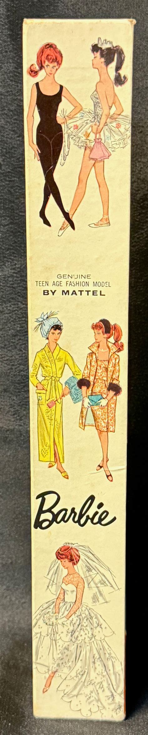 850 Vintage Bubble Cut Barbie Brunette MIB Doll Peddlar