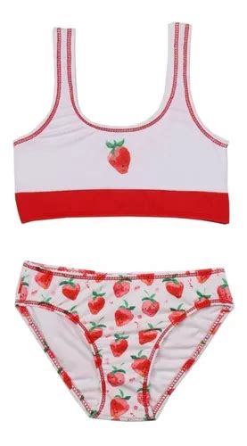 Bikini Nena Estampada Frutilla Combinada Mare Moda Bc