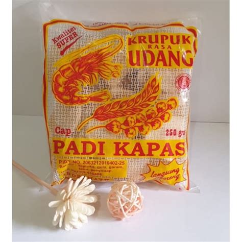 Jual Kerupuk Krupuk Udang Cap Padi Kapas Ukuran Kecil Kancing 250 Gr