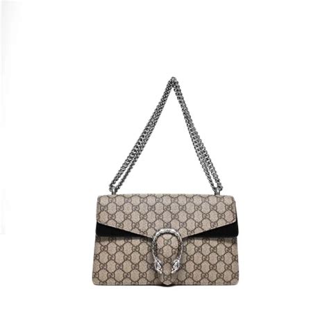 Sac Bandouli Re Dionysus Mm Gucci Toile Enduite Monogramme Beige Et